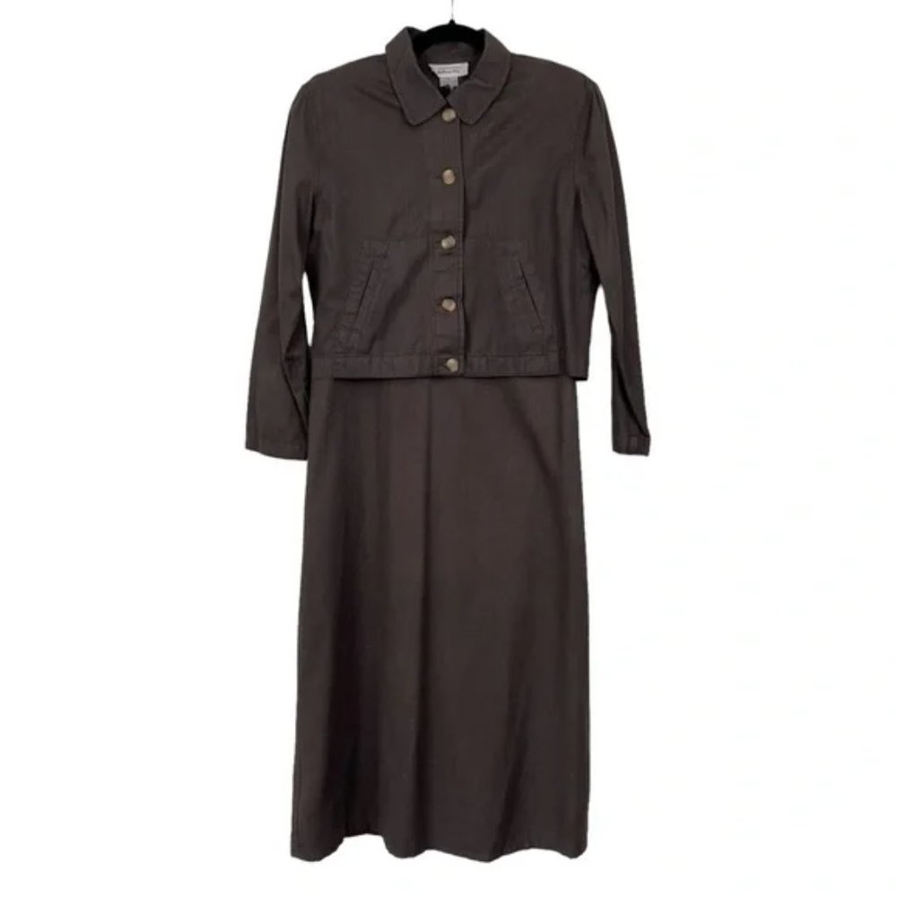 Talbots Vintage Dress Jacket 2 Piece Set Size 4
